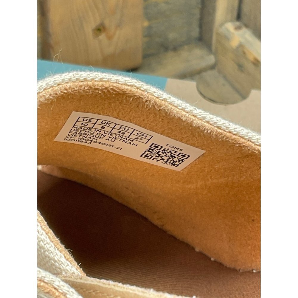 Toms Women's Monica Wedge Sandal Size 10 Tan Natural Espadrille Slingback - Picture 8 of 8